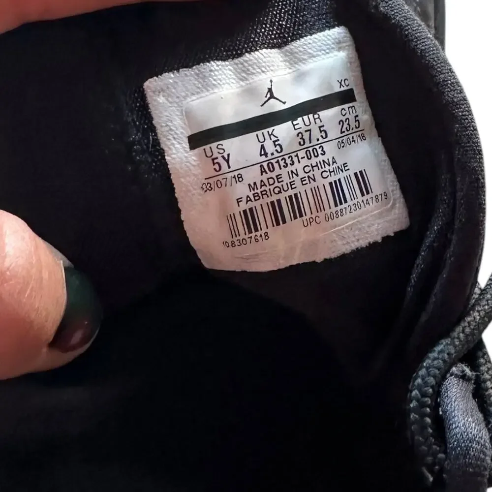 Left Shoe Nike Jordan Black on Black LEFT SHOE ONLY For Replacement Sneakers